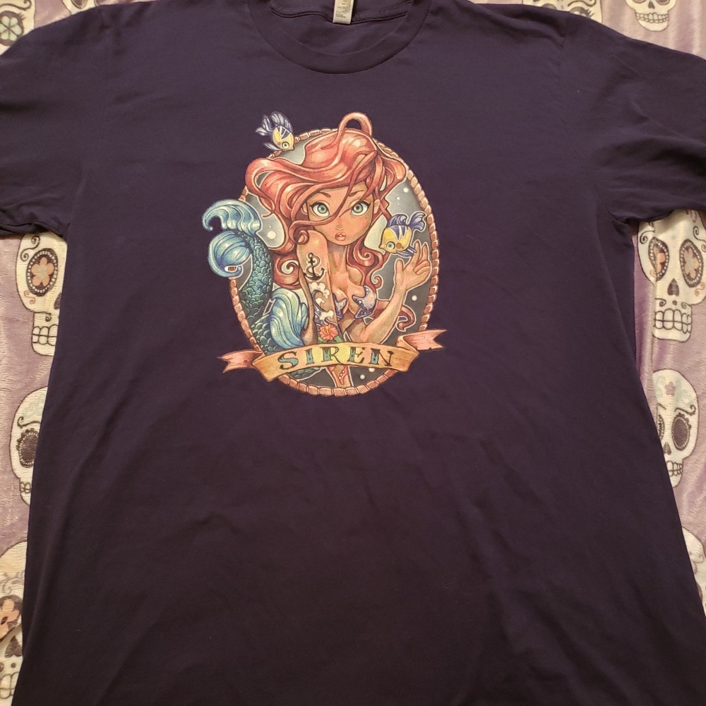 Sexy Rare Tattooed Ariel Little Mermaid Siren tshirt! - Picture 2 of 3